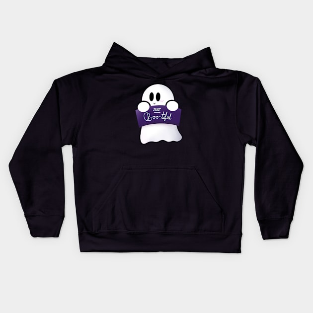 Just Boo-tiful Kids Hoodie by candice-allen-art